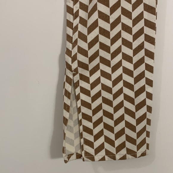 NWT PacSun Brown Chevron Low Rise Straight Leg Jeans size 24 - Picture 5 of 11